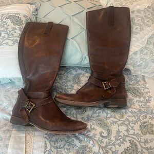 Frye Dark Brown Leather Boots